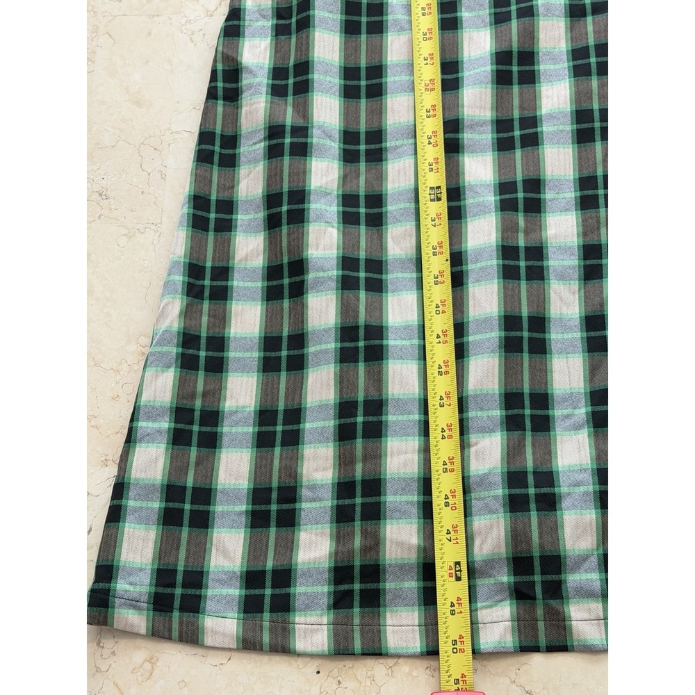 Julia Allert Size Medium Green Plaid Midi Dress Dark Academia Fall Pockets NWT - Picture 12 of 12